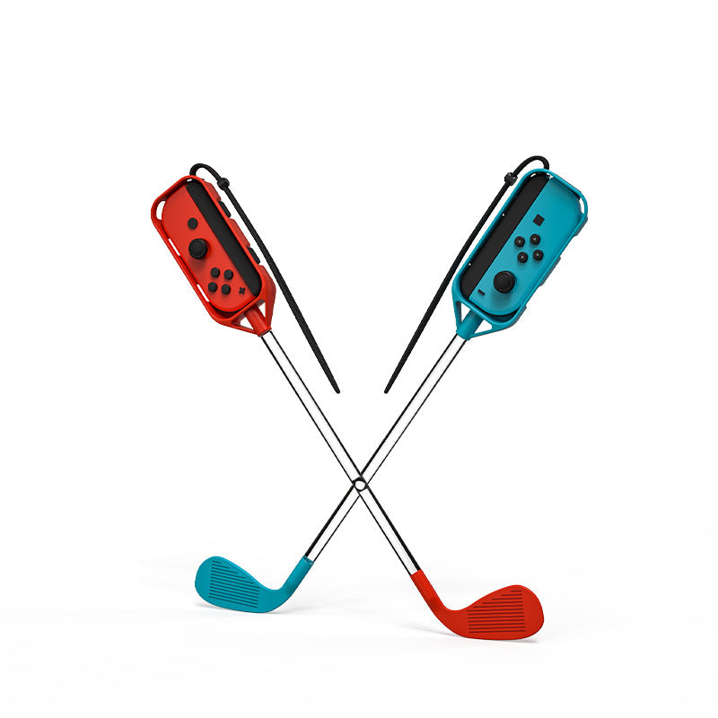 Switch Golf Club Red & Green Set of 2 for Mario Golf Nintendo Switch Joycon controller      Brand: iPlay  (Joycon Controller not included)