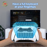 Controller Bluetooth mini keyboard Chatpad built in speaker Ergonomic for Playstation PS5 controller White