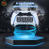 Controller Bluetooth mini keyboard Chatpad built in speaker Ergonomic for Playstation PS5 controller White